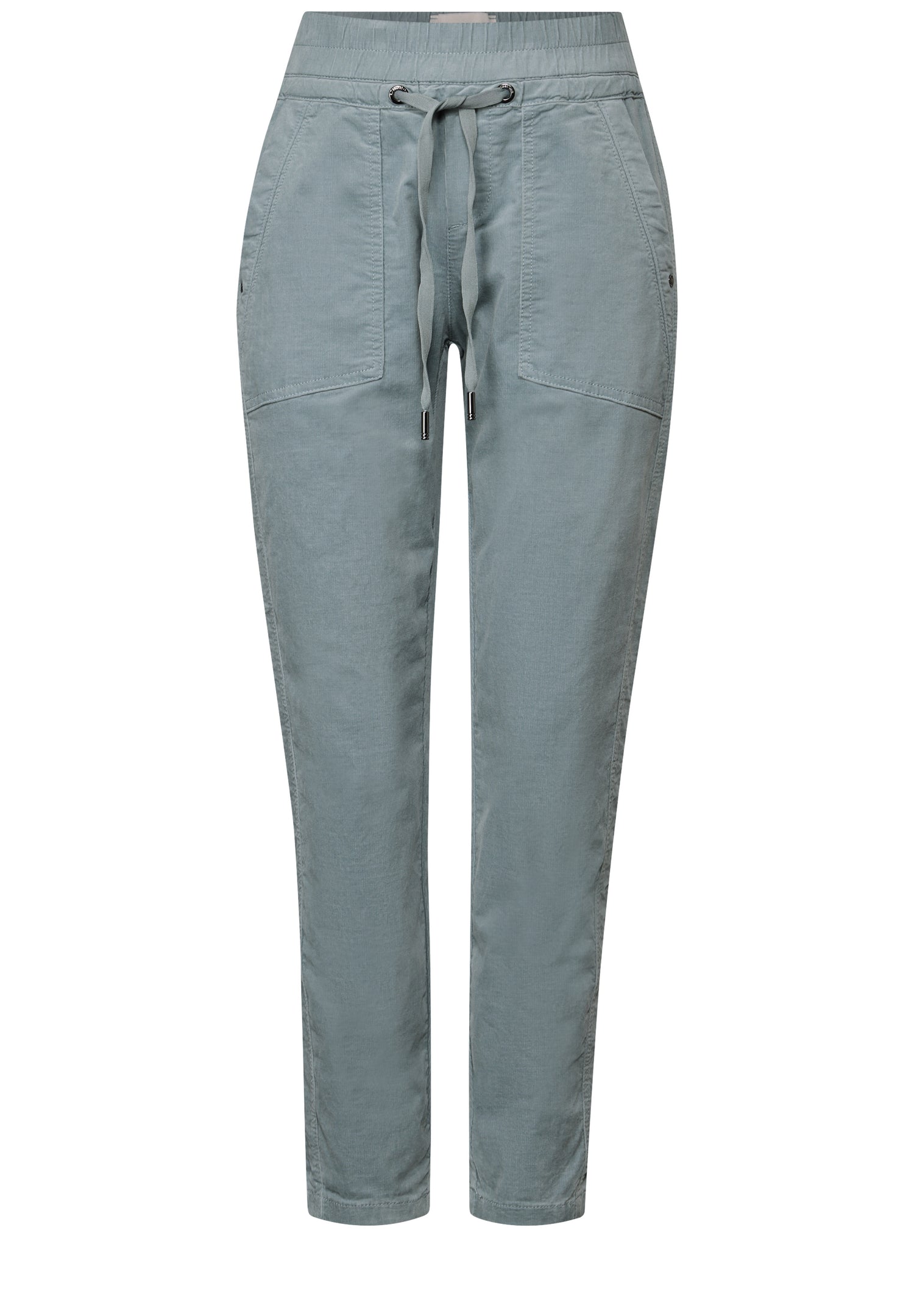 Street One Cordhose Bonny Damen Loose Fit Mini-Cord Mid Waist Slim Legs