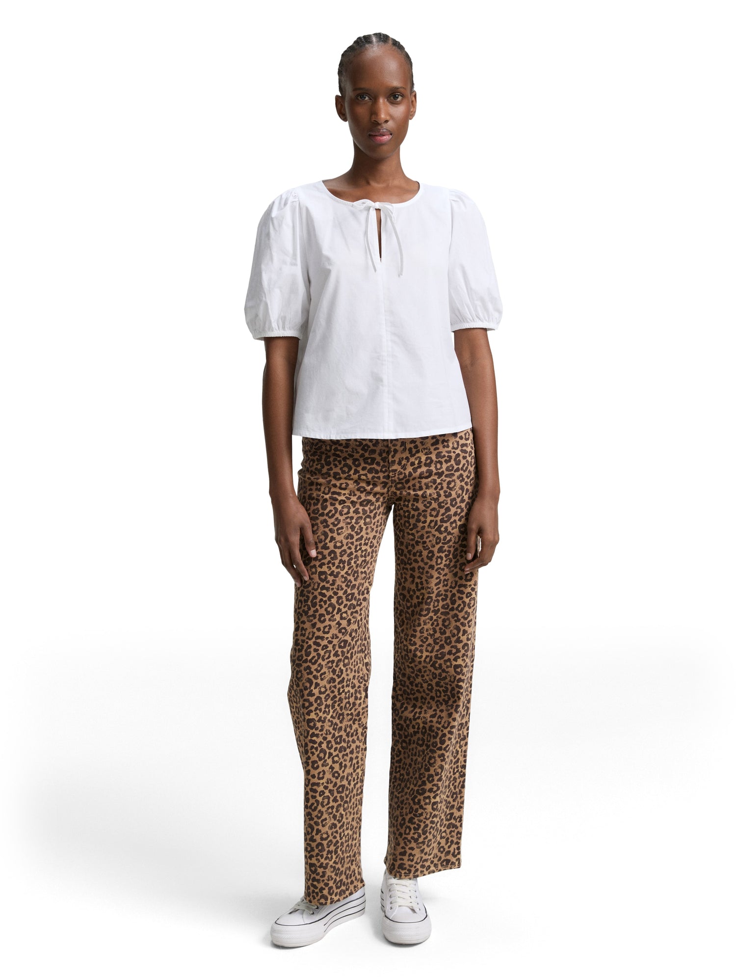 Tom Tailor Denim High Waist Jeanshose Female Leopardenmuster