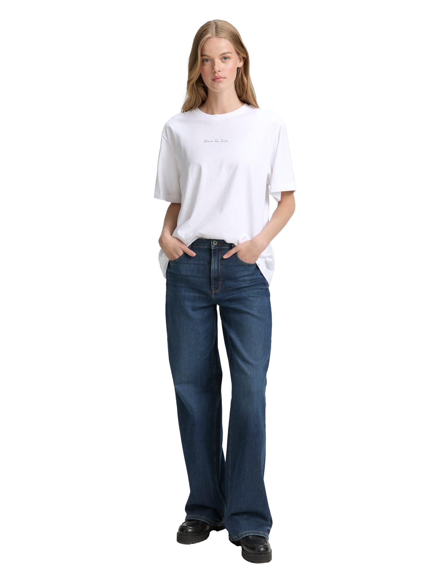 Tom Tailor Denim Oversize T-Shirt Weiblich mit Leoparden-Print