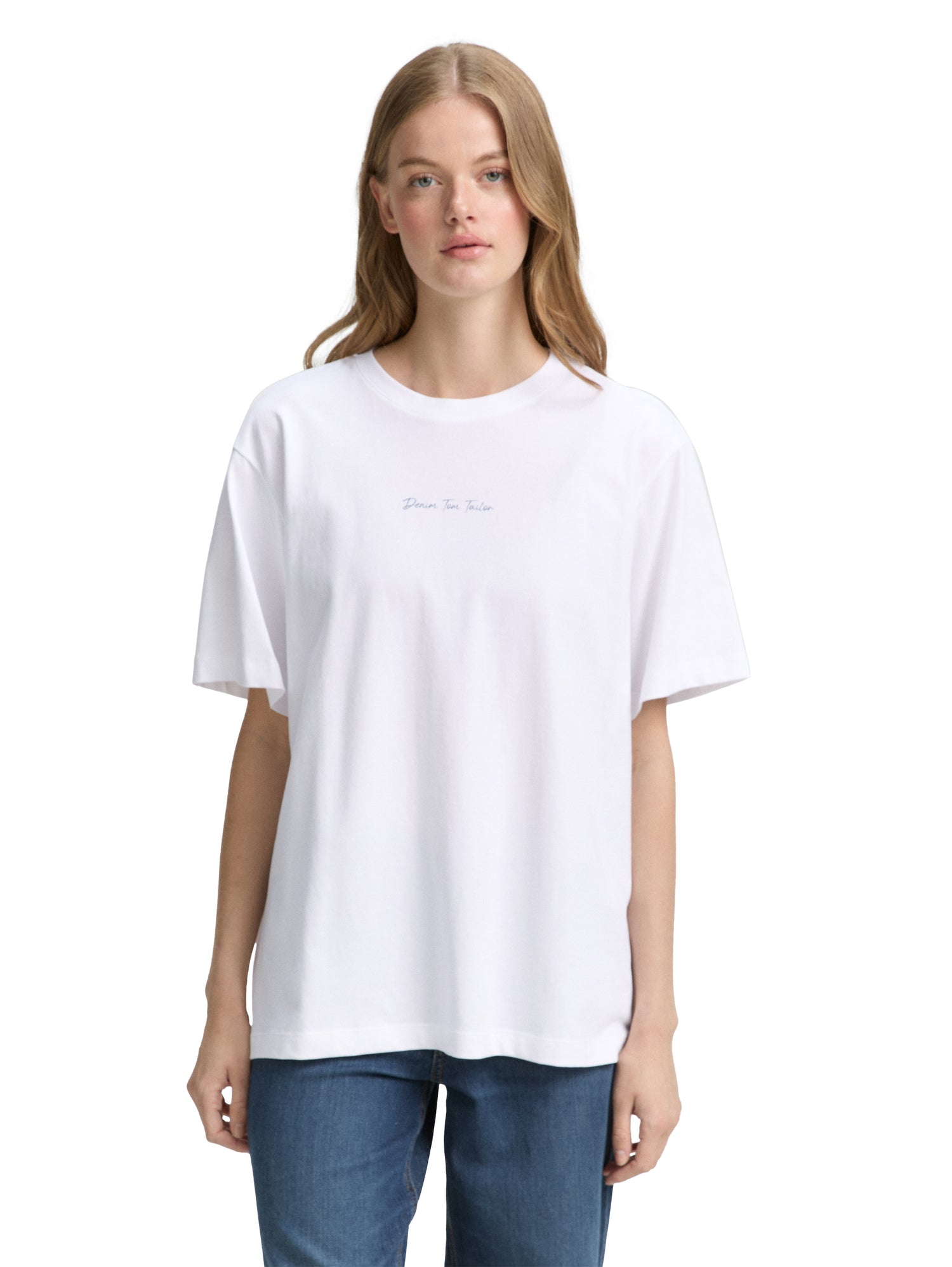 Tom Tailor Denim Oversize T-Shirt Weiblich mit Leoparden-Print