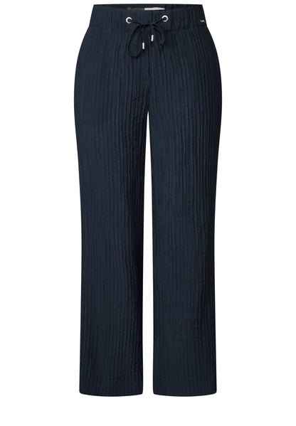 CECIL Strukturhose Damen Wide Legs High Waist Loose Fit