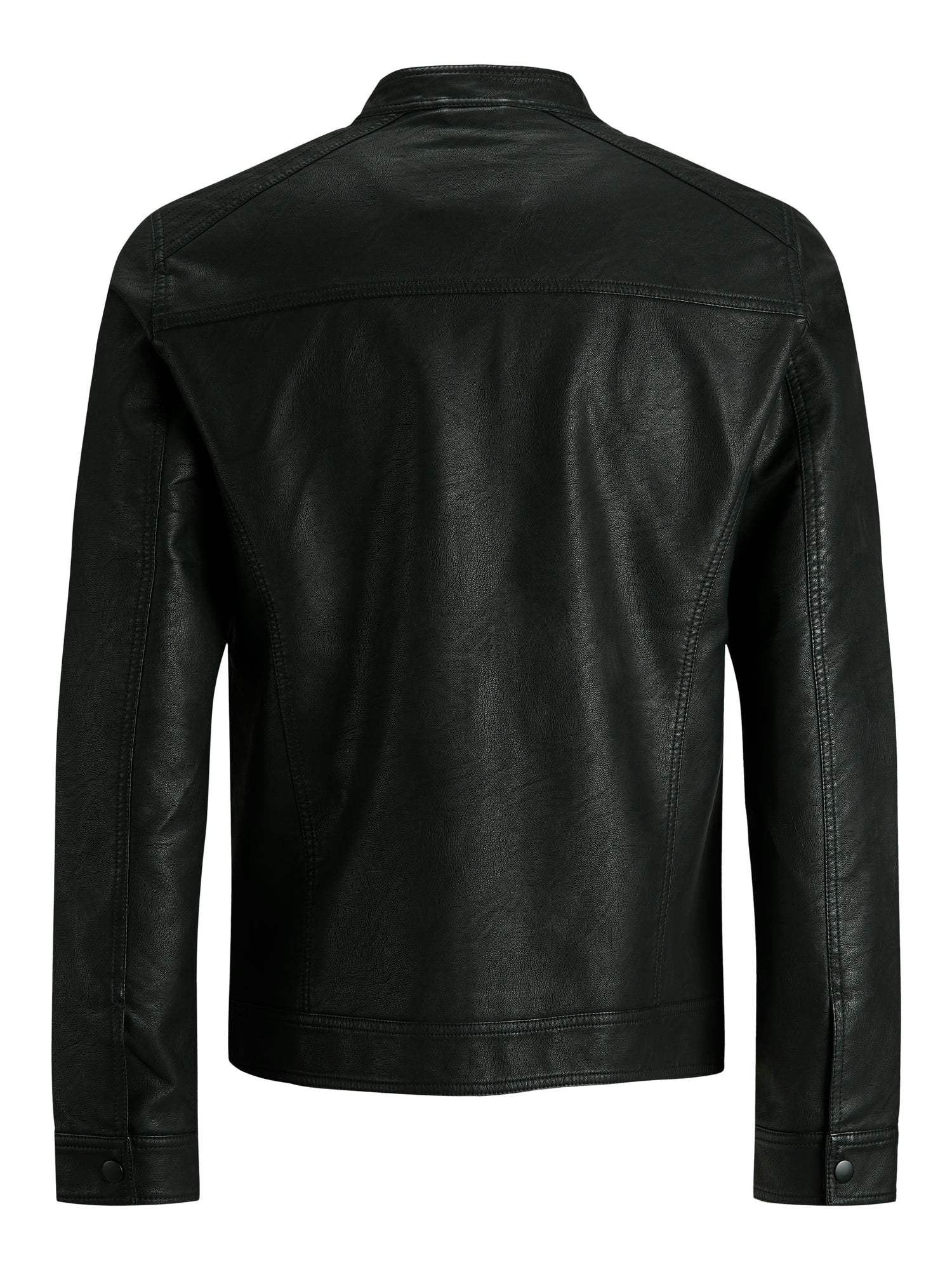 Bestseller Kunstlederjacke Herren Wasserabweisend Bandkragen Langarm