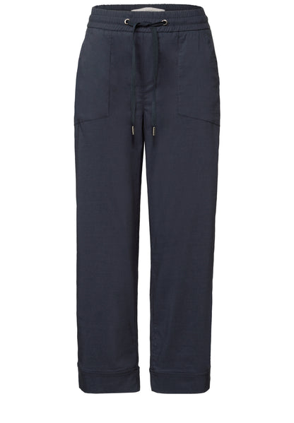 Street One Damen Casual Fit High Waist Hose mit Straight Legs