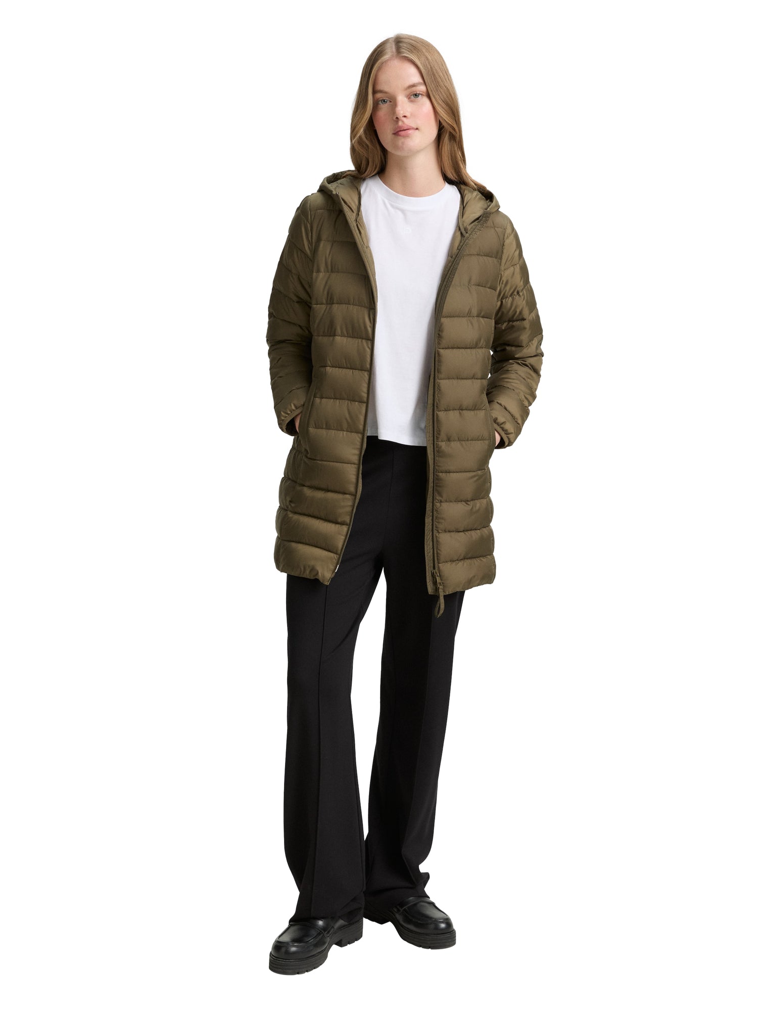 Tom Tailor Denim Lange Übergangsjacke mit Kapuze für Erwachsene