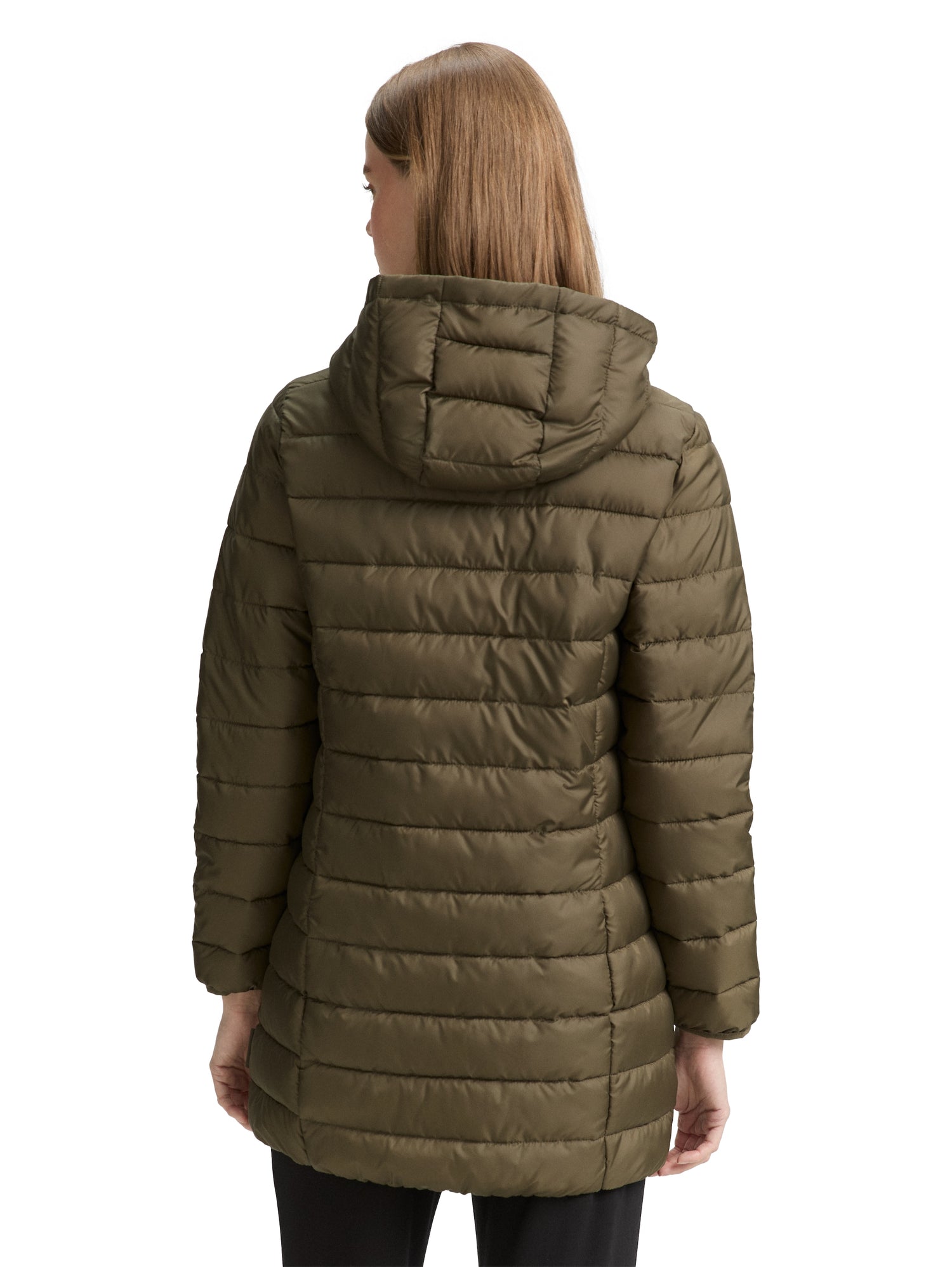 Tom Tailor Denim Lange Übergangsjacke mit Kapuze für Erwachsene