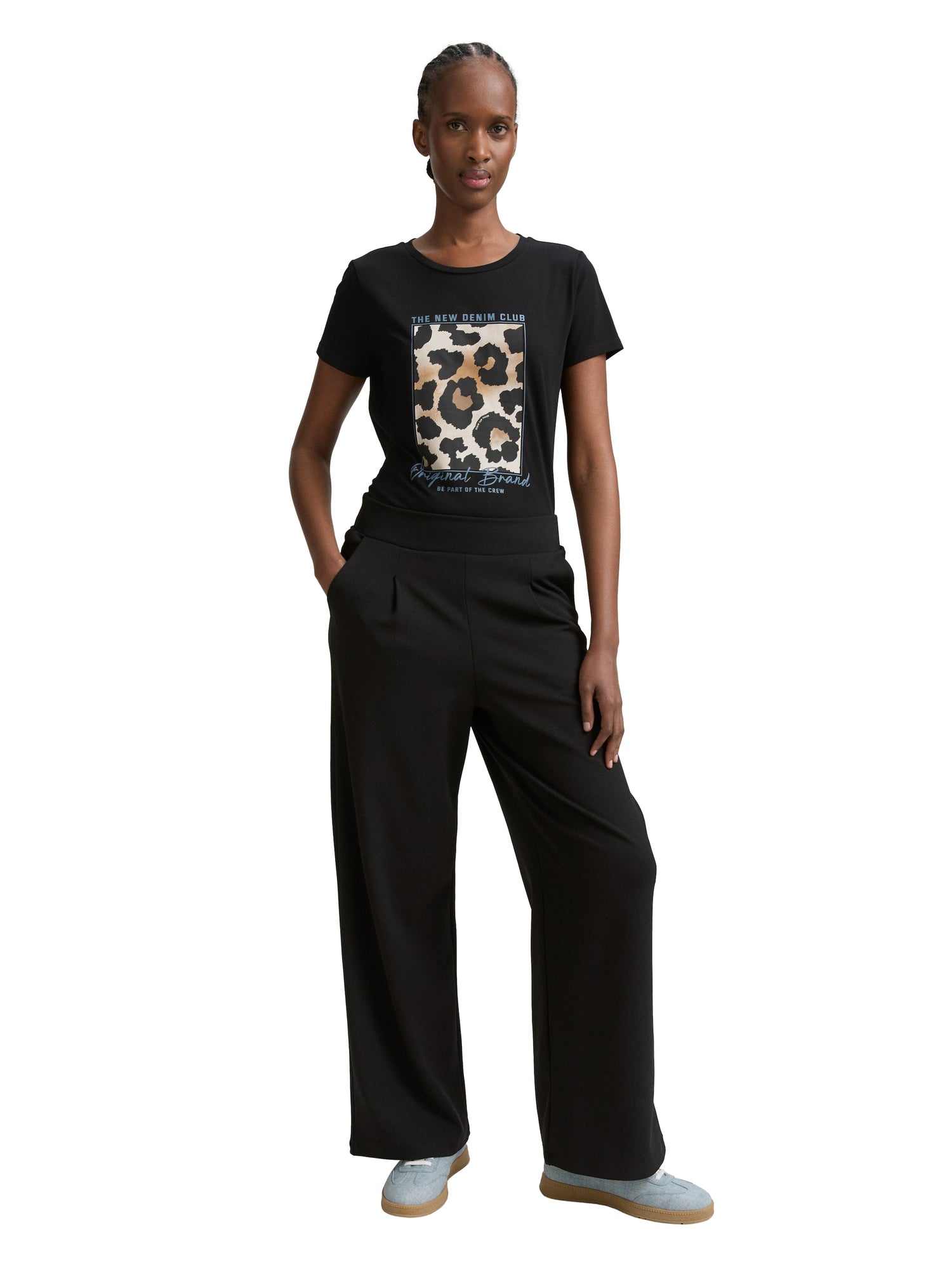 Tom Tailor Denim T-Shirt Damen Leoparden-Print Baumwolle
