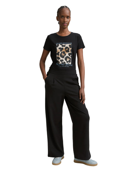 Tom Tailor Denim T-Shirt Damen Leoparden-Print Baumwolle