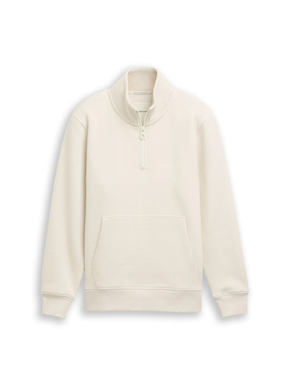 Tom Tailor Denim Kinder Sweatshirt Troyer-Stil mit Reißverschluss und Kängurutasche