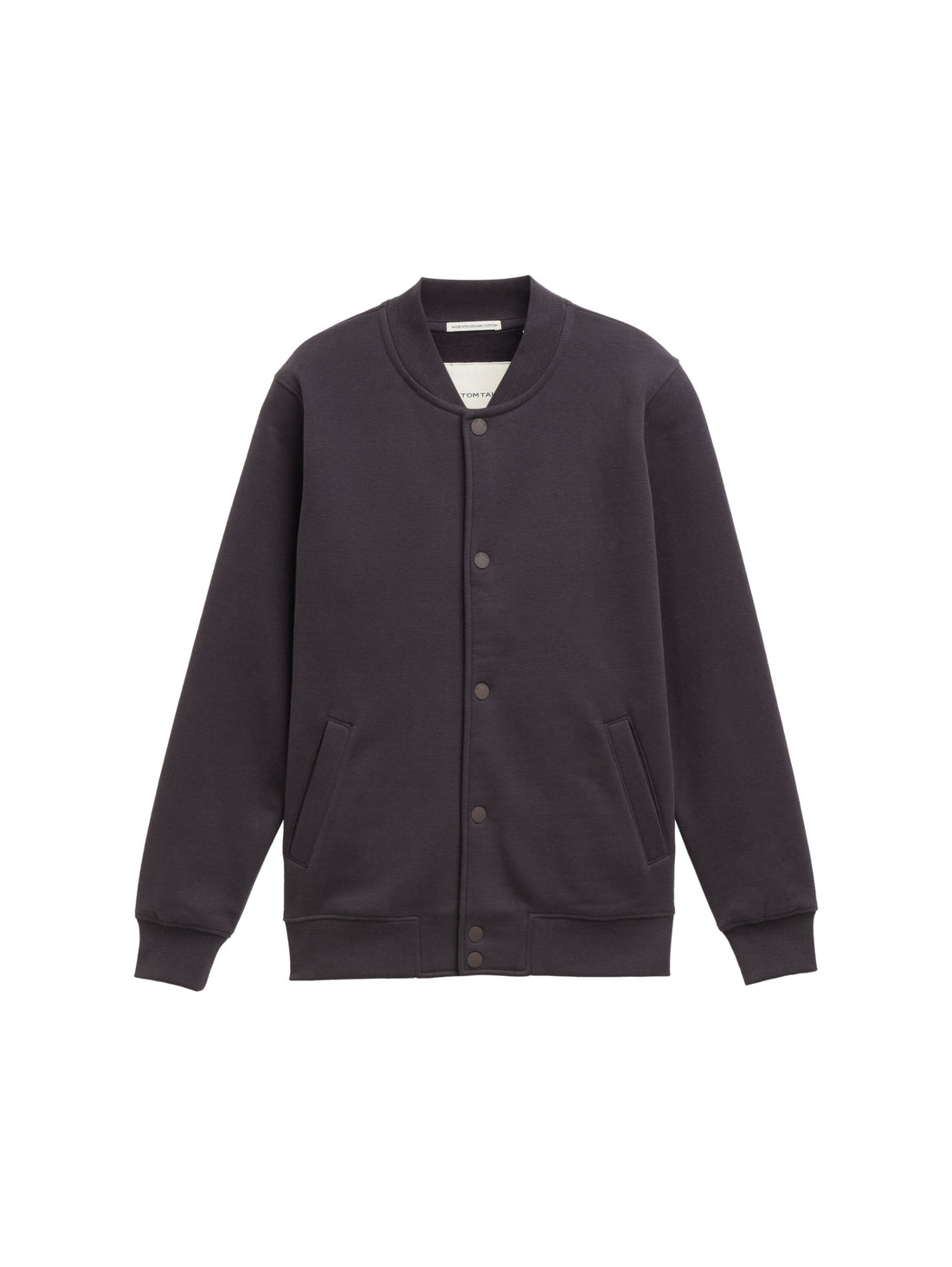 Tom Tailor Denim Male Kinder Sweatshirtjacke mit Druckknopfleiste und Eingriffstaschen