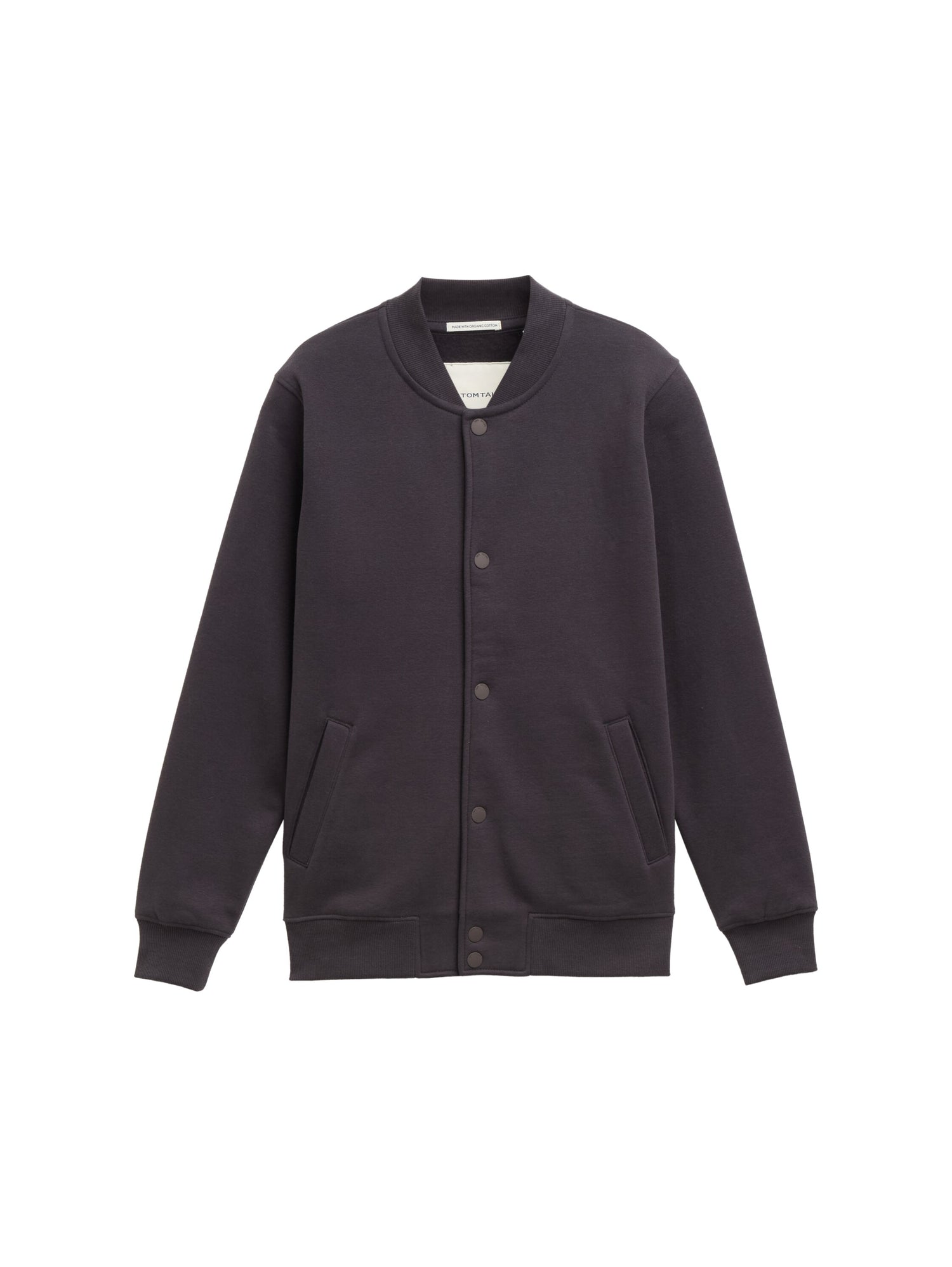 Tom Tailor Denim Male Kinder Sweatshirtjacke mit Druckknopfleiste und Eingriffstaschen
