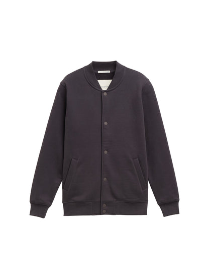Tom Tailor Denim Male Kinder Sweatshirtjacke mit Druckknopfleiste und Eingriffstaschen