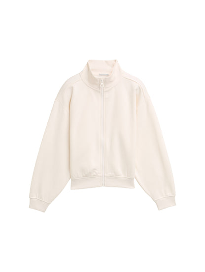 Tom Tailor Denim Sweatshirtjacke Kinder Weiblich mit Stehkragen und lockere Passform
