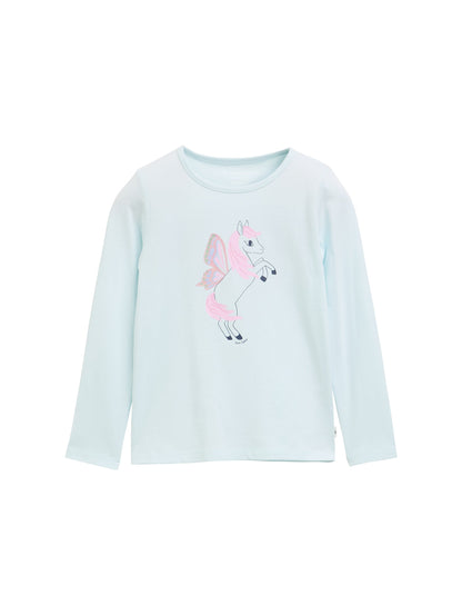 Tom Tailor Denim Kinder Longsleeve Weiblich mit Brustprint&lt;br&gt;