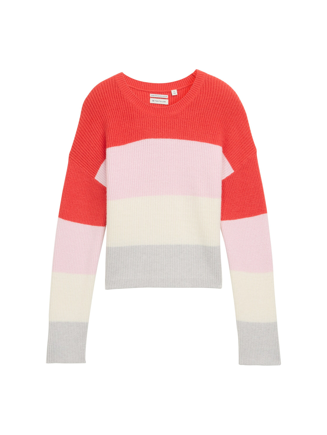 Tom Tailor Denim Cropped Pullover Kinder Colour Blocking Rippbündchen