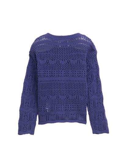 Tom Tailor Denim Strickjacke aus Bio-Baumwolle Kinder Lochmuster