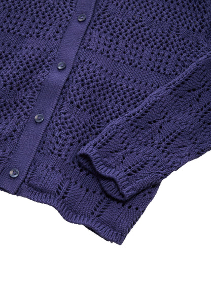 Tom Tailor Denim Strickjacke aus Bio-Baumwolle Kinder Lochmuster