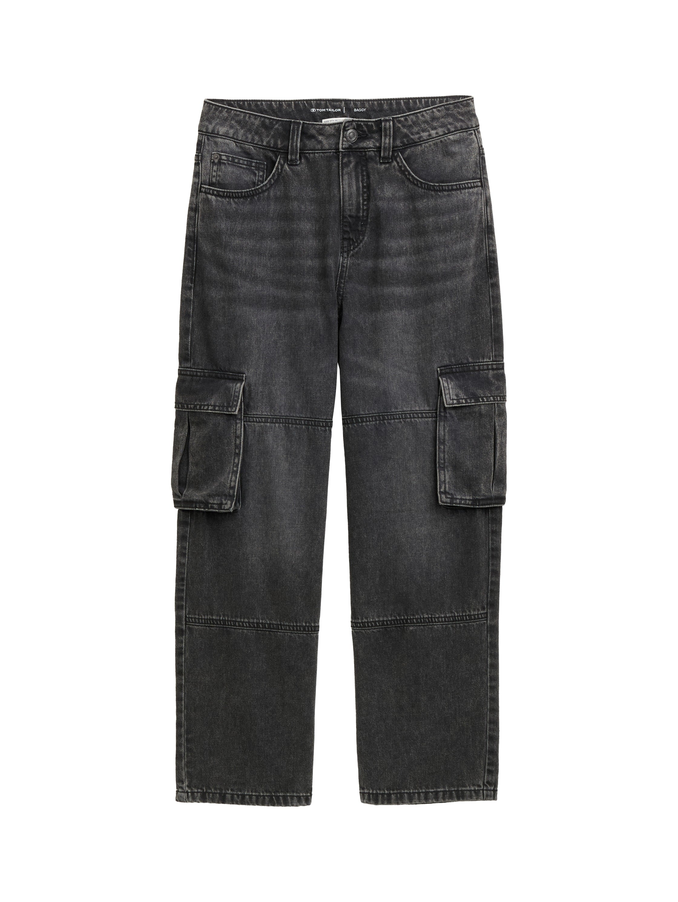 Tom Tailor Denim Male Kinder Cargo Jeans mit elastischem Bund