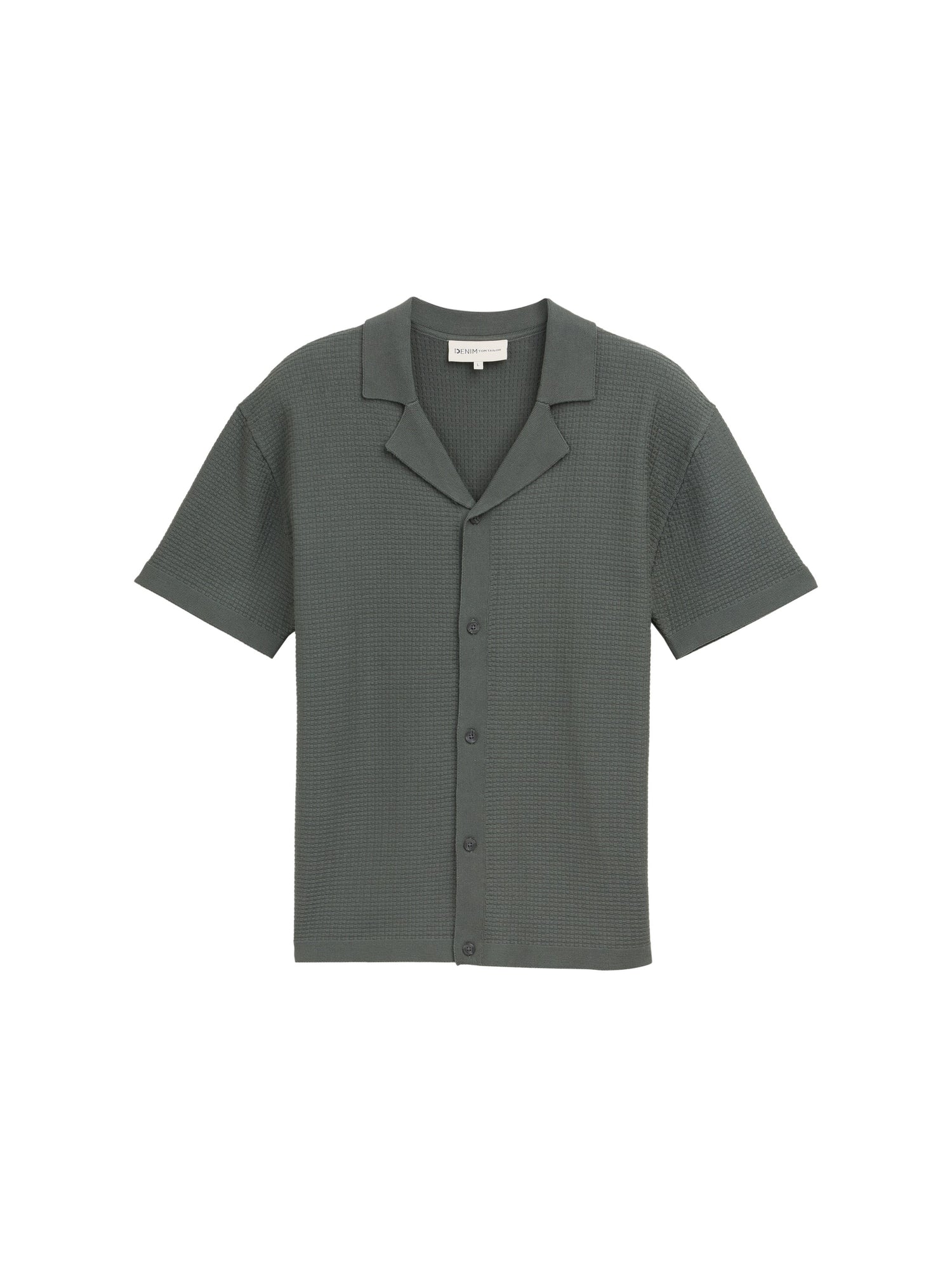Tom Tailor Denim Strick-Hemd Resort-Kragen Baumwolle Erwachsene