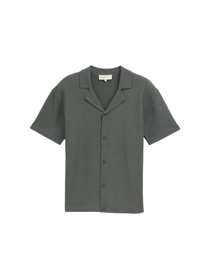Tom Tailor Denim Strick-Hemd Resort-Kragen Baumwolle Erwachsene