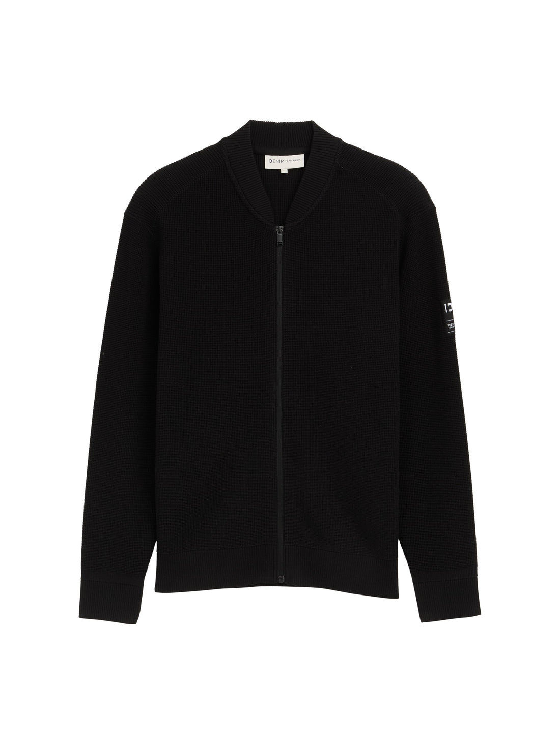 Tom Tailor Bomber Strickjacke für Herren mit Logo-Badge aus Baumwolle