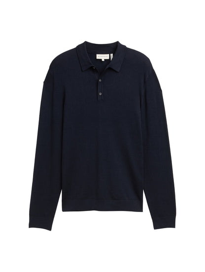 Tom Tailor Denim Strickpullover mit Polokragen für Herren aus superweicher Viskose-Polyamid-Mischung