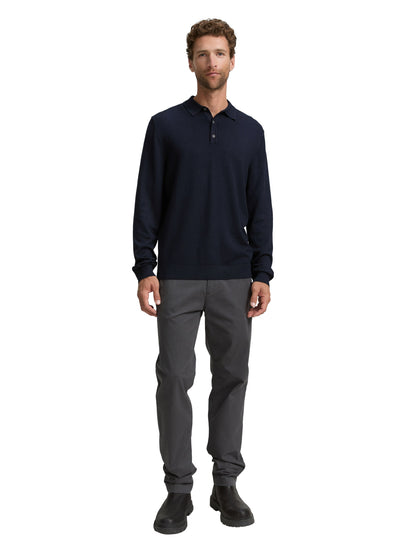 Tom Tailor Denim Strickpullover mit Polokragen für Herren aus superweicher Viskose-Polyamid-Mischung