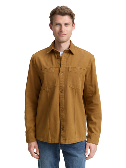 Tom Tailor Denim Hemdjacke Baumwolle Erwachsene Robuster Twill-Stoff