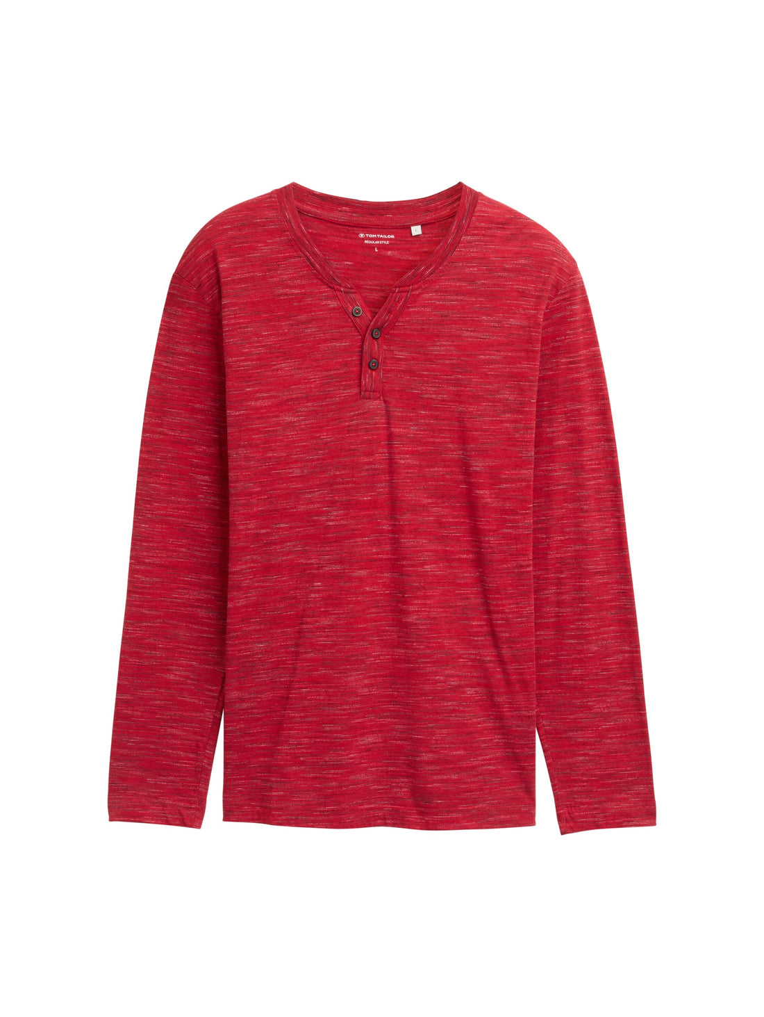 Tom Tailor Denim Henley Longsleeve Herren Jersey Mélange