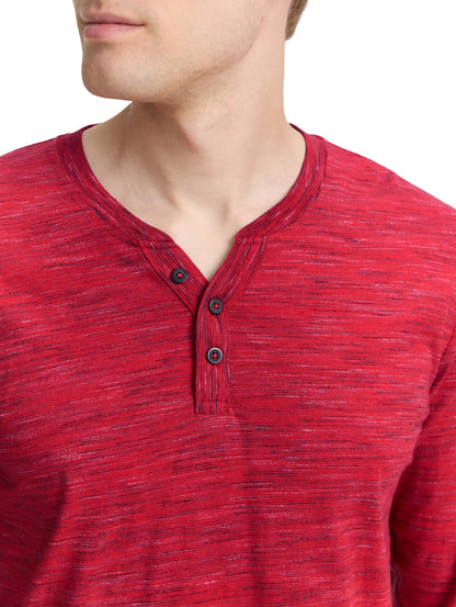 Tom Tailor Denim Henley Longsleeve Herren Jersey Mélange
