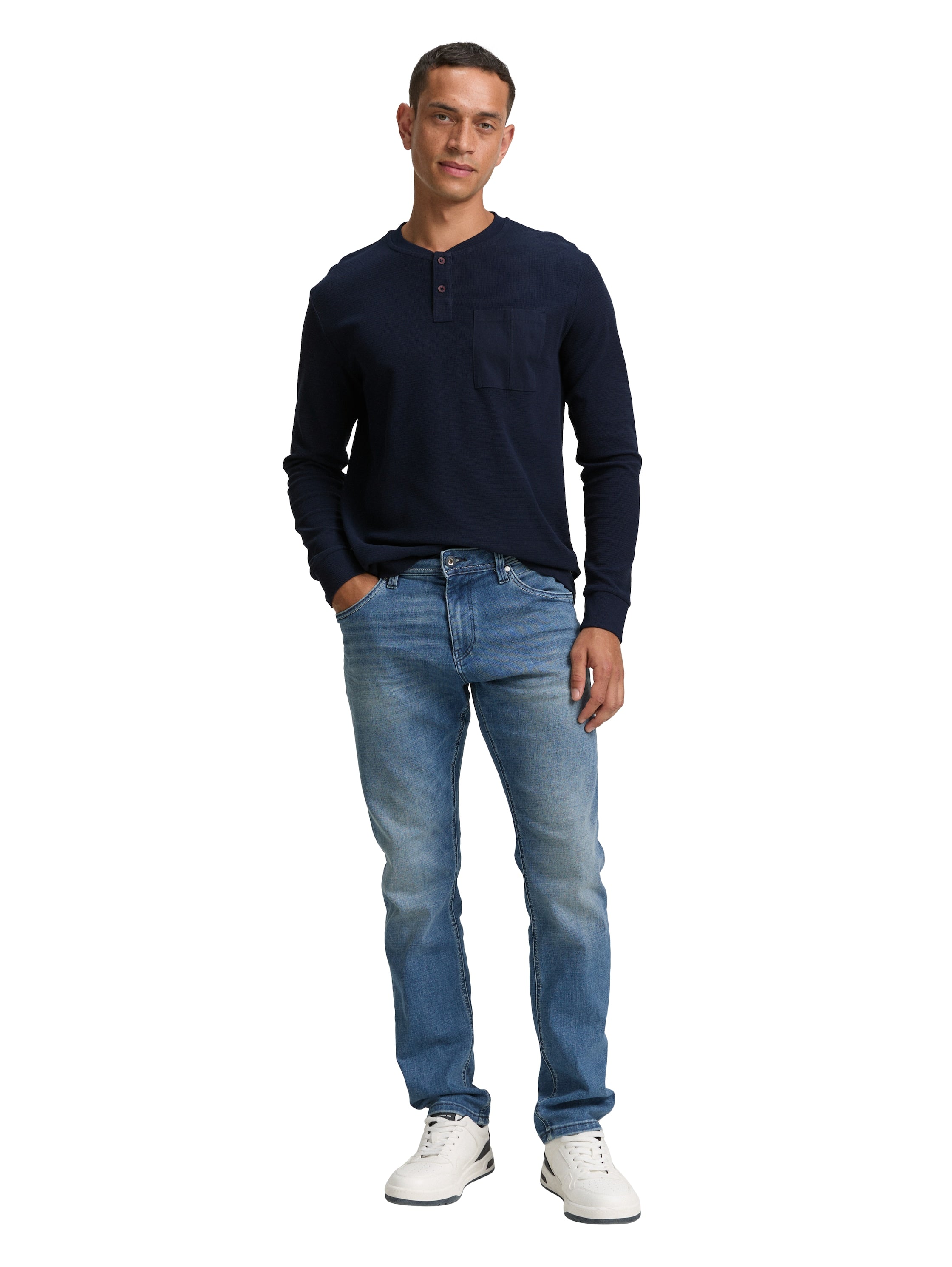 Tom Tailor Denim Longsleeve Erwachsene Männlich mit Brusttasche