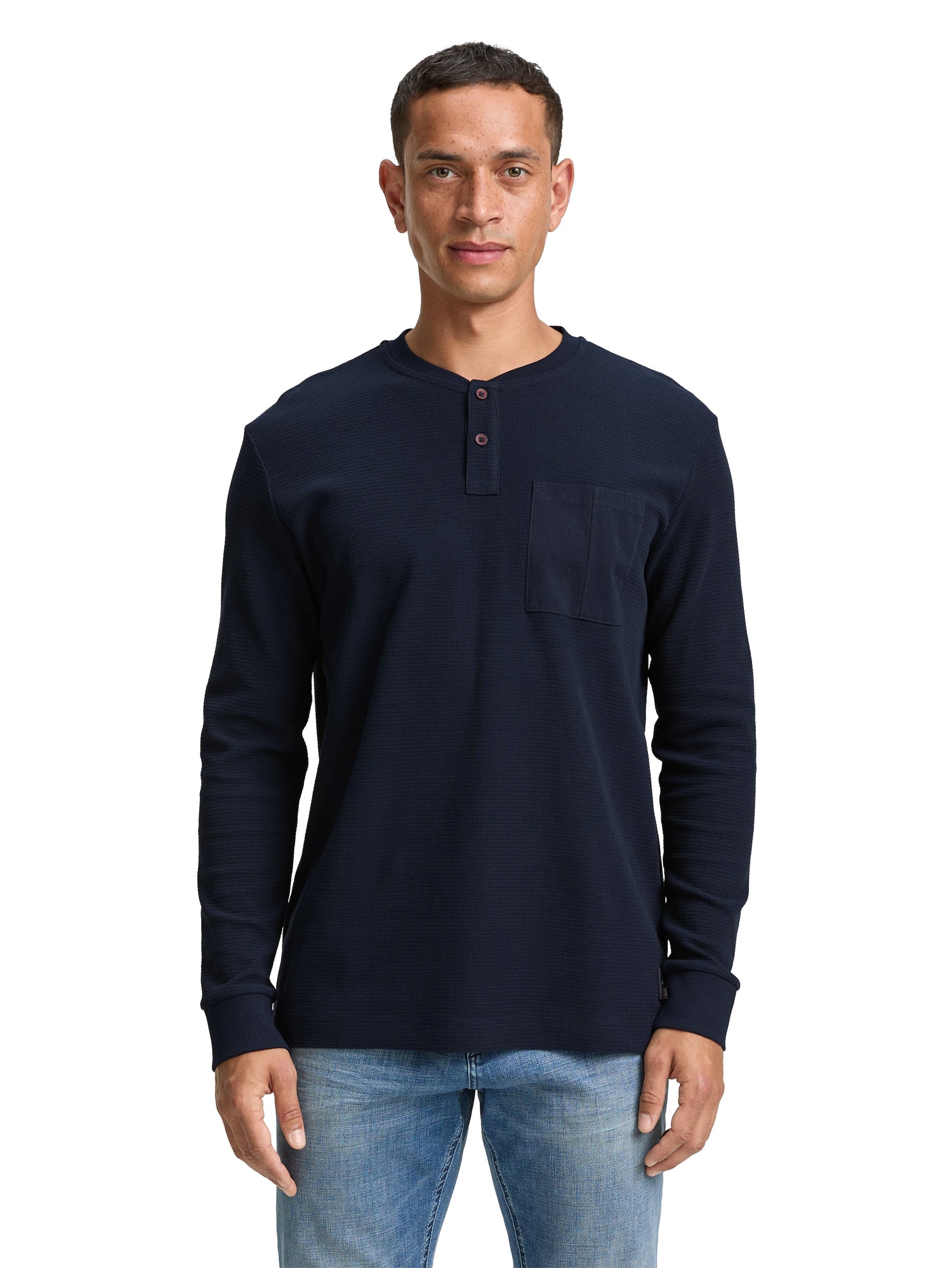 Tom Tailor Denim Longsleeve Erwachsene Männlich mit Brusttasche