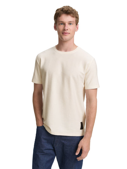 Tom Tailor Denim T-Shirt für Erwachsene Männlich aus Ottoman-Stoff mit Stretch-Anteil