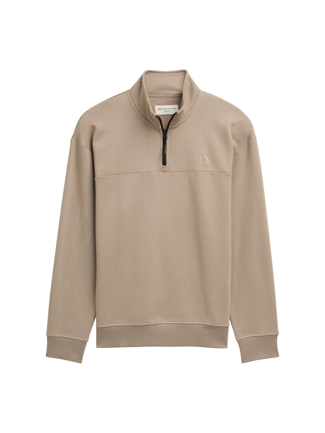 Tom Tailor Denim Troyer Sweatshirt Herren mit Reißverschluss Stehkragen