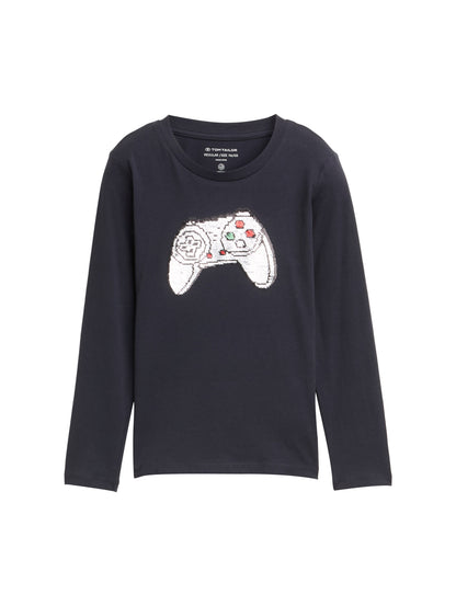 Tom Tailor Denim Longsleeve Kinder Männlich Wendepailletten