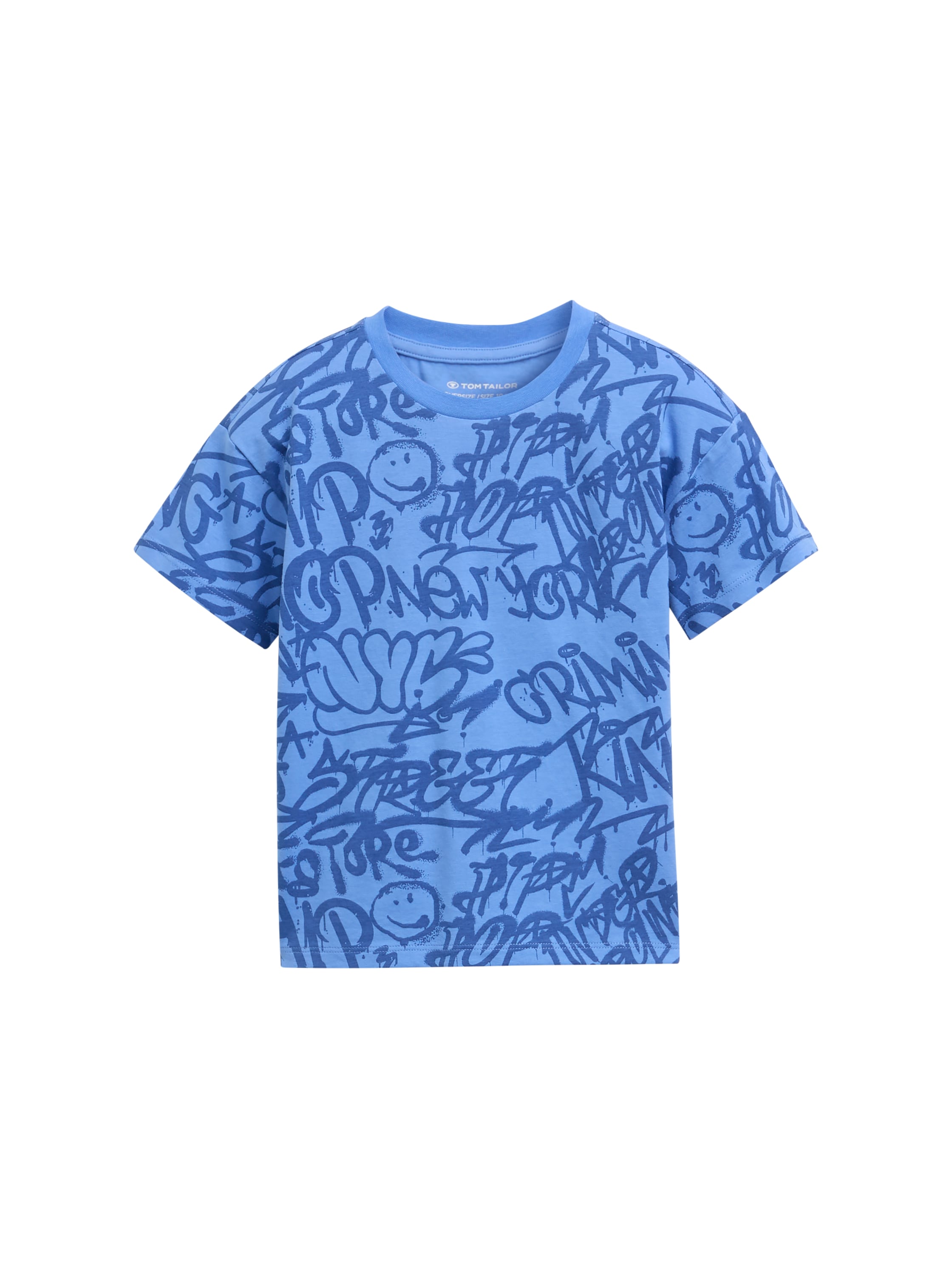 Tom Tailor Denim Male Kinder Oversized T-Shirt mit Allover-Print