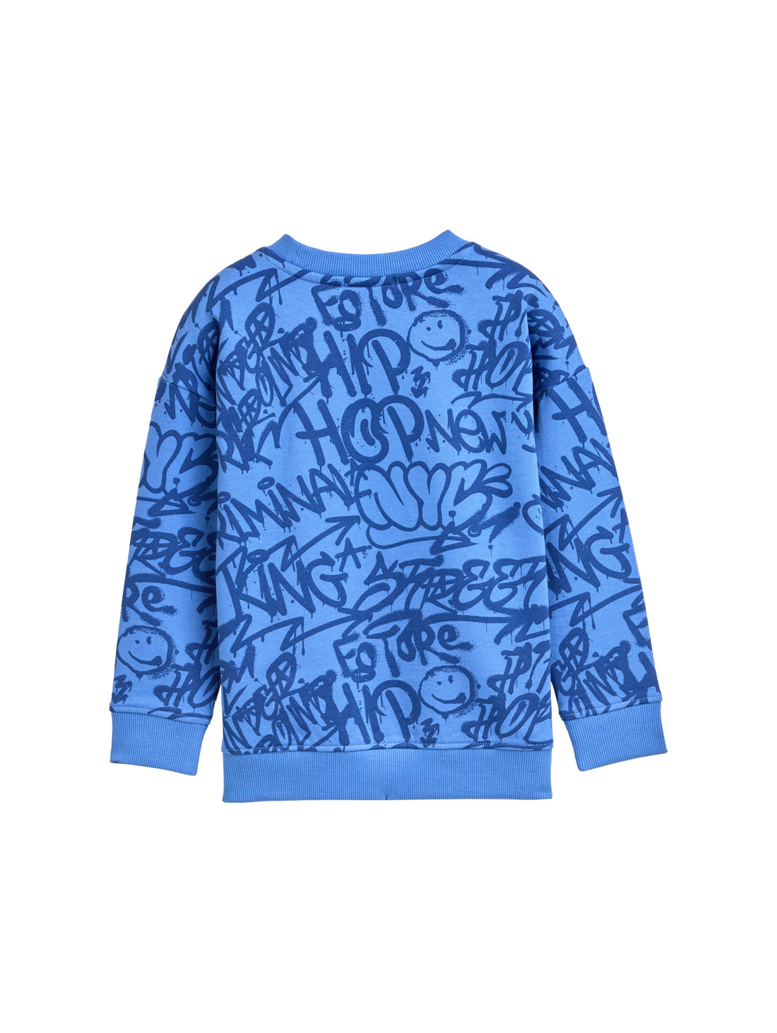 Tom Tailor Denim Male Kinder Oversized Sweatshirt Graffiti-Look Baumwolle