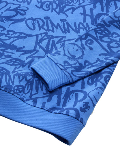 Tom Tailor Denim Male Kinder Oversized Sweatshirt Graffiti-Look Baumwolle