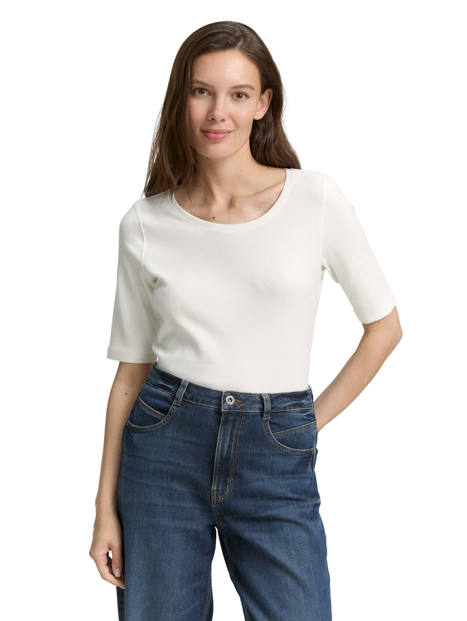 Tom Tailor Basic T-Shirt Erwachsene Stretch Baumwolle