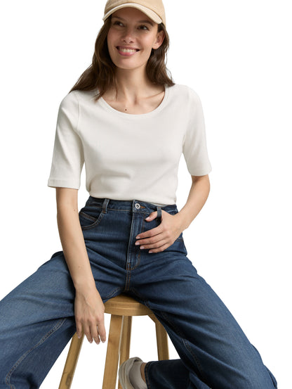 Tom Tailor Basic T-Shirt Erwachsene Stretch Baumwolle
