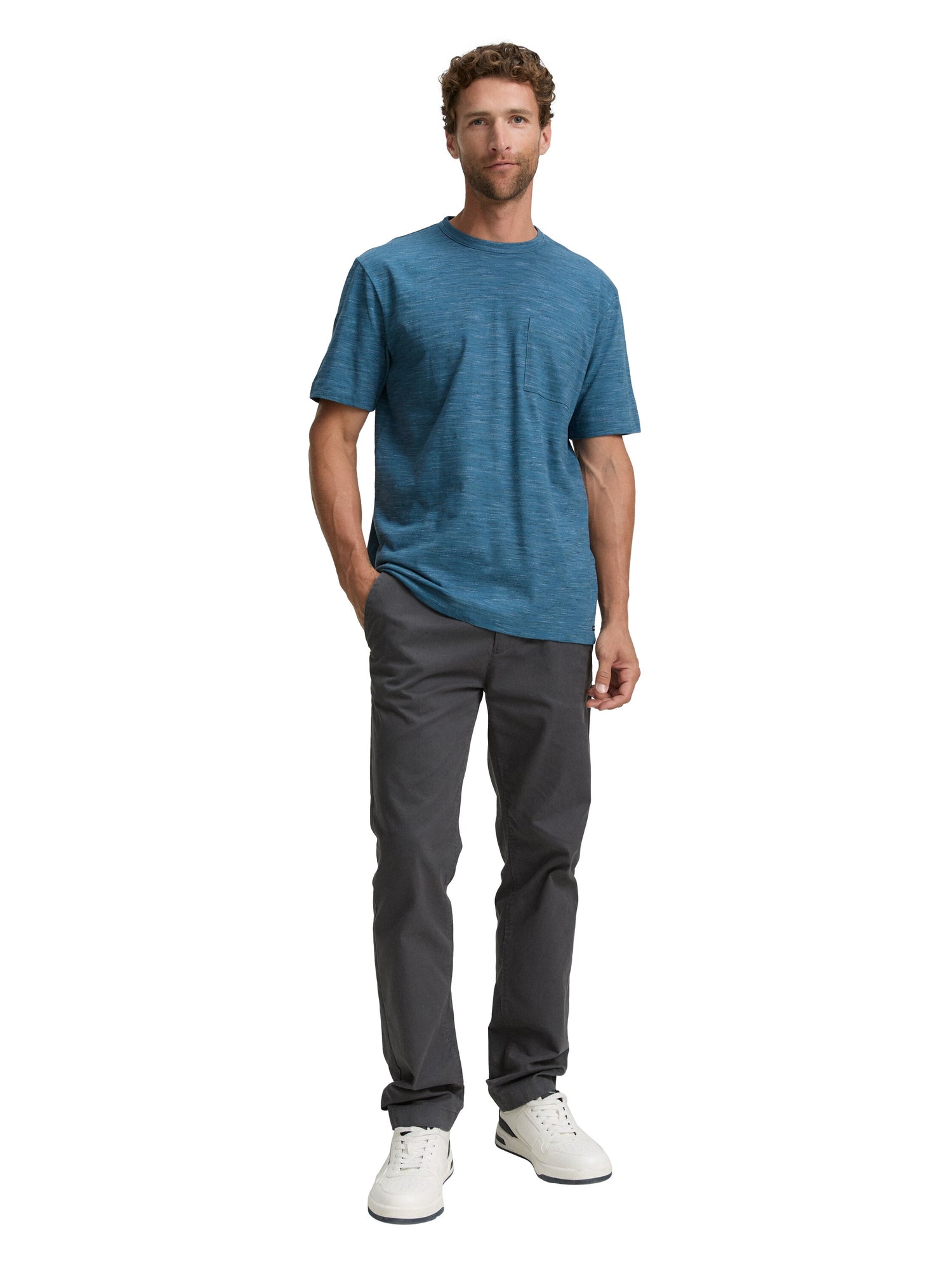 Tom Tailor Denim T-Shirt Erwachsene Männlich mit Brusttasche