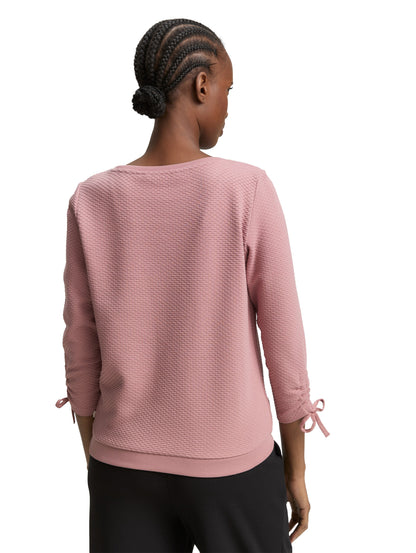Tom Tailor Denim Sweatshirt mit Schnürung am Ärmelsaum für Frauen