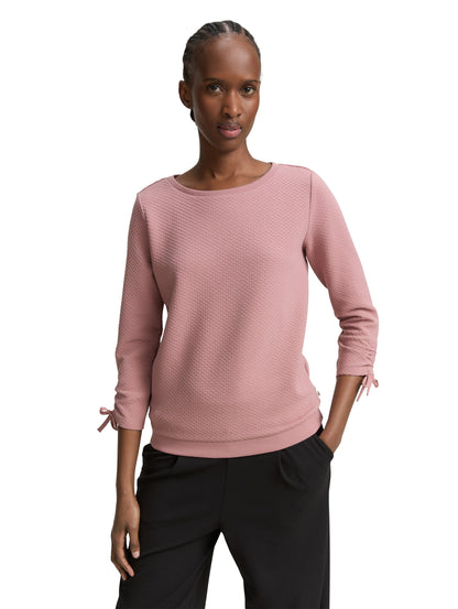 Tom Tailor Denim Sweatshirt mit Schnürung am Ärmelsaum für Frauen