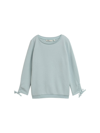 Tom Tailor Denim Sweatshirt mit Schnürung am Ärmelsaum für Frauen