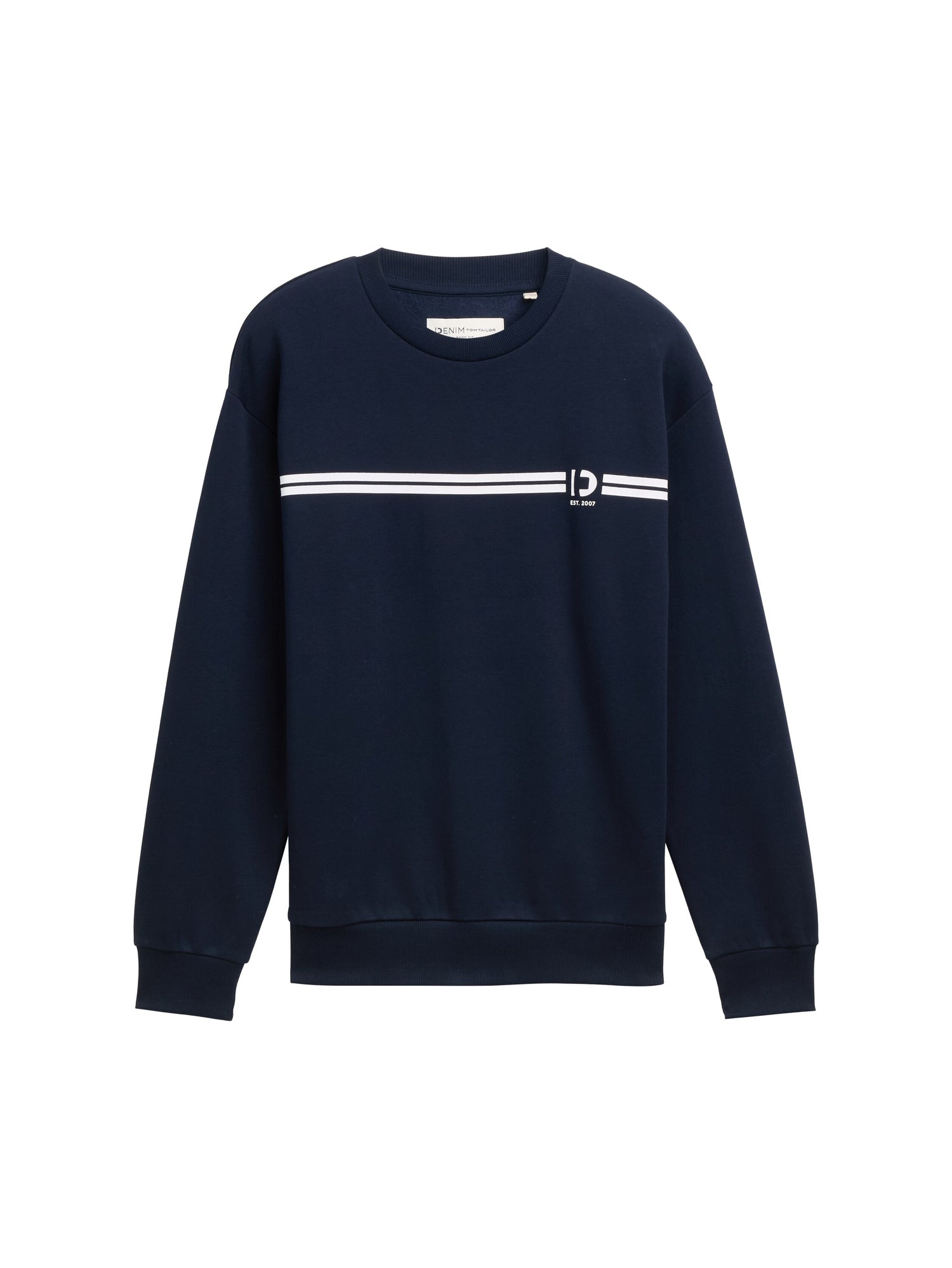 Tom Tailor Denim Crewneck Sweatshirt für Männer mit gestreiftem Print