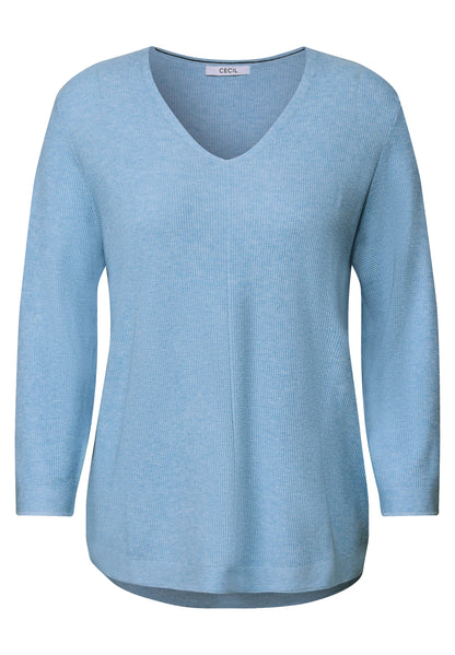 CECIL Damenpullover 3/4 Arm V-Ausschnitt Angenehme Strickqualität