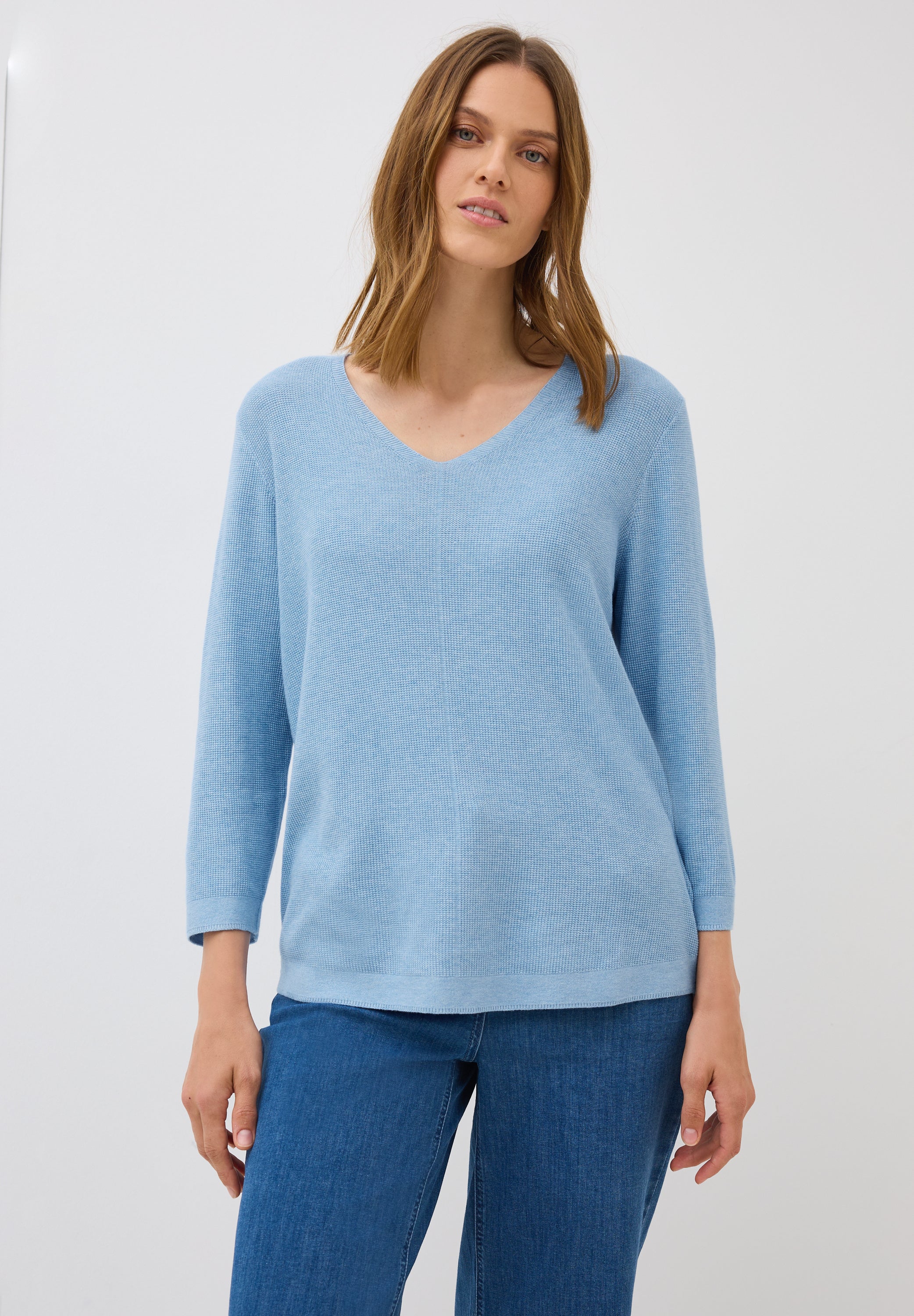 CECIL Damenpullover 3/4 Arm V-Ausschnitt Angenehme Strickqualität