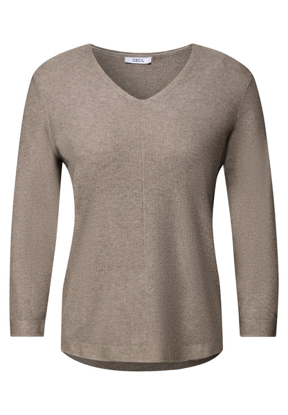 CECIL Damenpullover 3/4 Arm V-Ausschnitt Angenehme Strickqualität