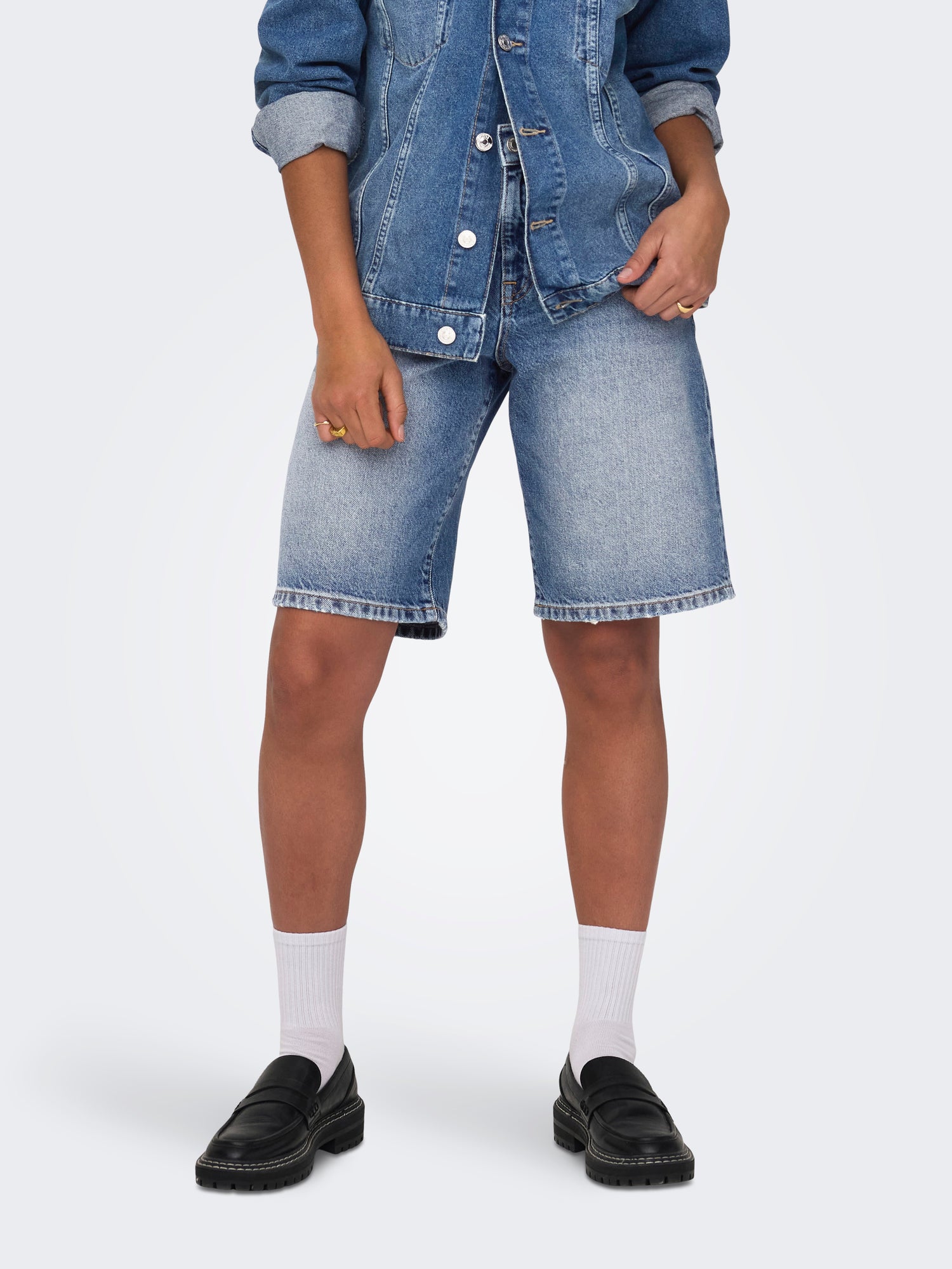 Bestseller Jeans-Shorts Damen Baggy Fit atmungsaktiv