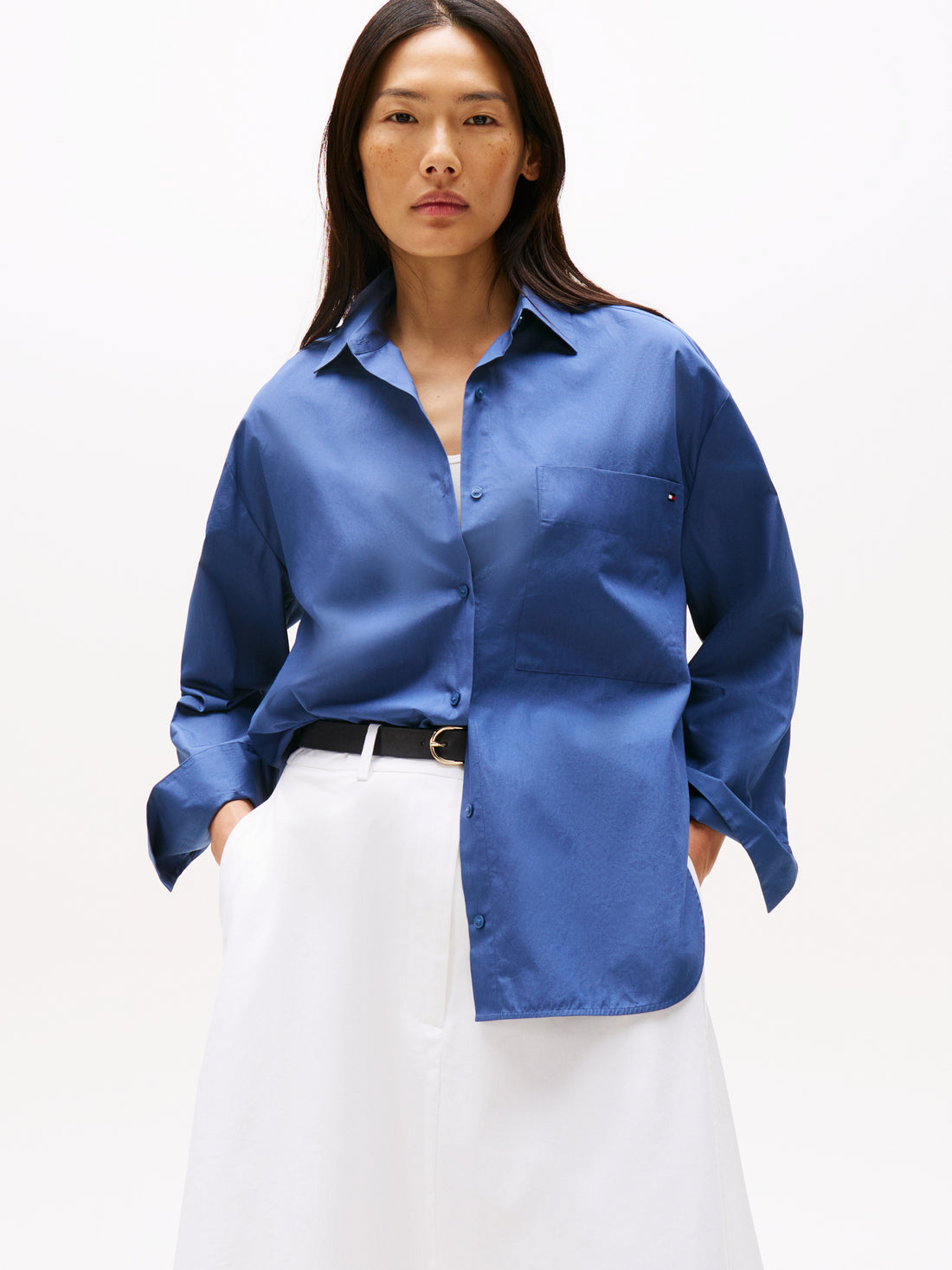 Sportswear Division Damen T-Shirt Baumwolle Blau