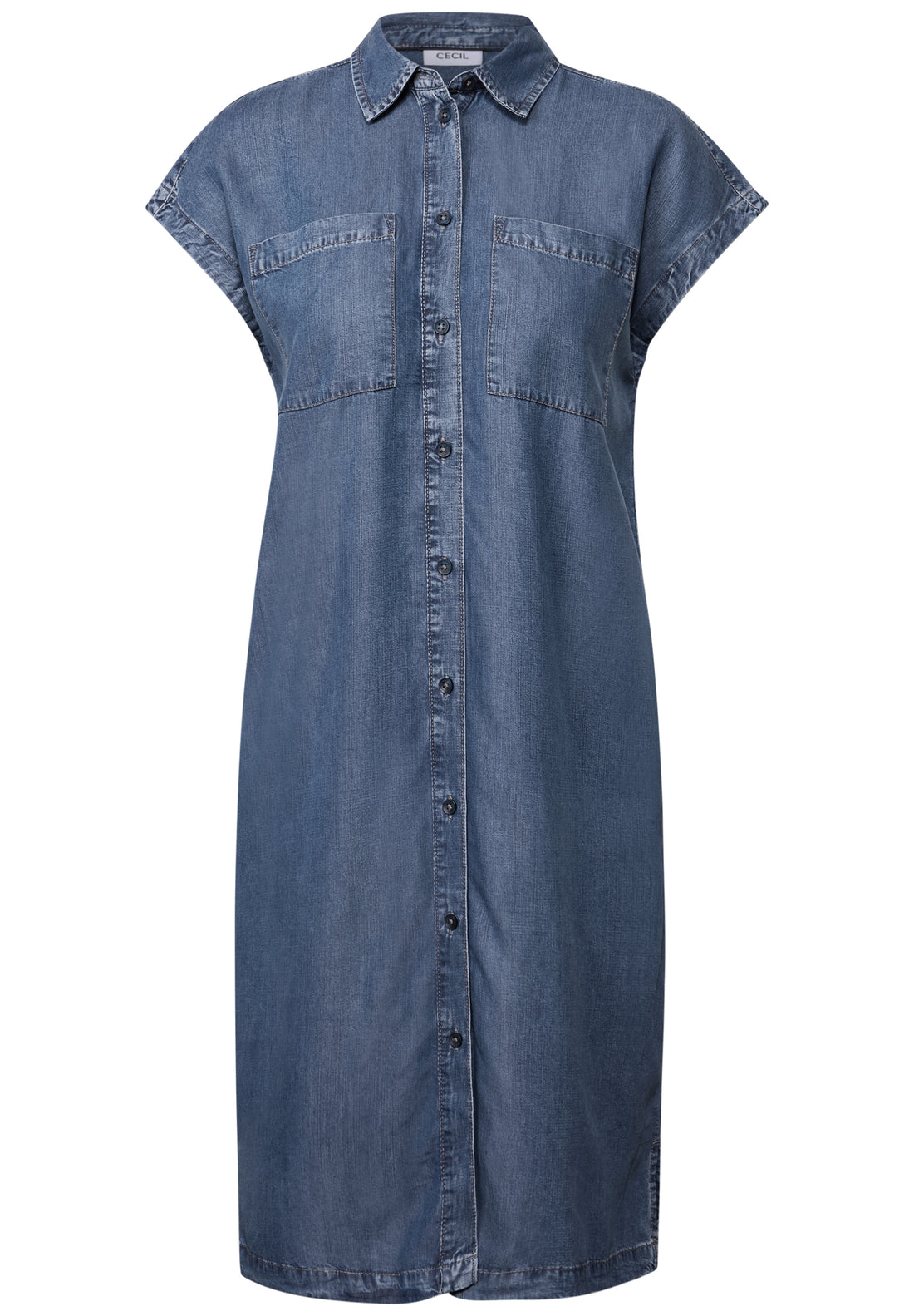 CECIL Hemdblusenkleid Damen - Lässiger Denim-Look